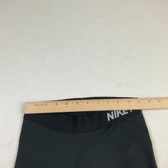 Nike Pro Cool Womens Cropped Leggings Black Dri Fit Pull On Stretch Size S Small - Picture 9 of 12